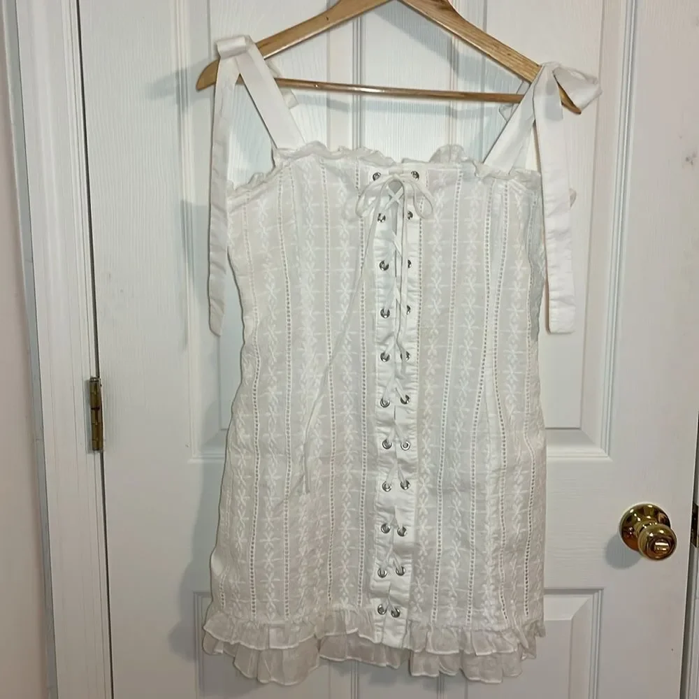 Shellsea White Dress, Sundress, beach, Large - Picture 2 of 10